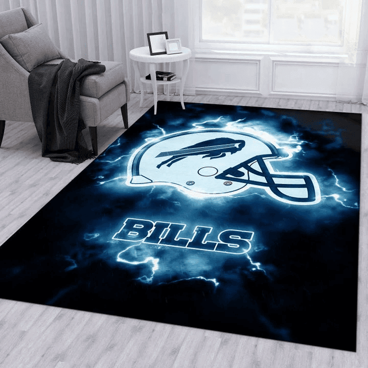 Buffalo Bills Rectangle Area Rug – Full Print Carpet For Living Room & Bedroom Home Decor