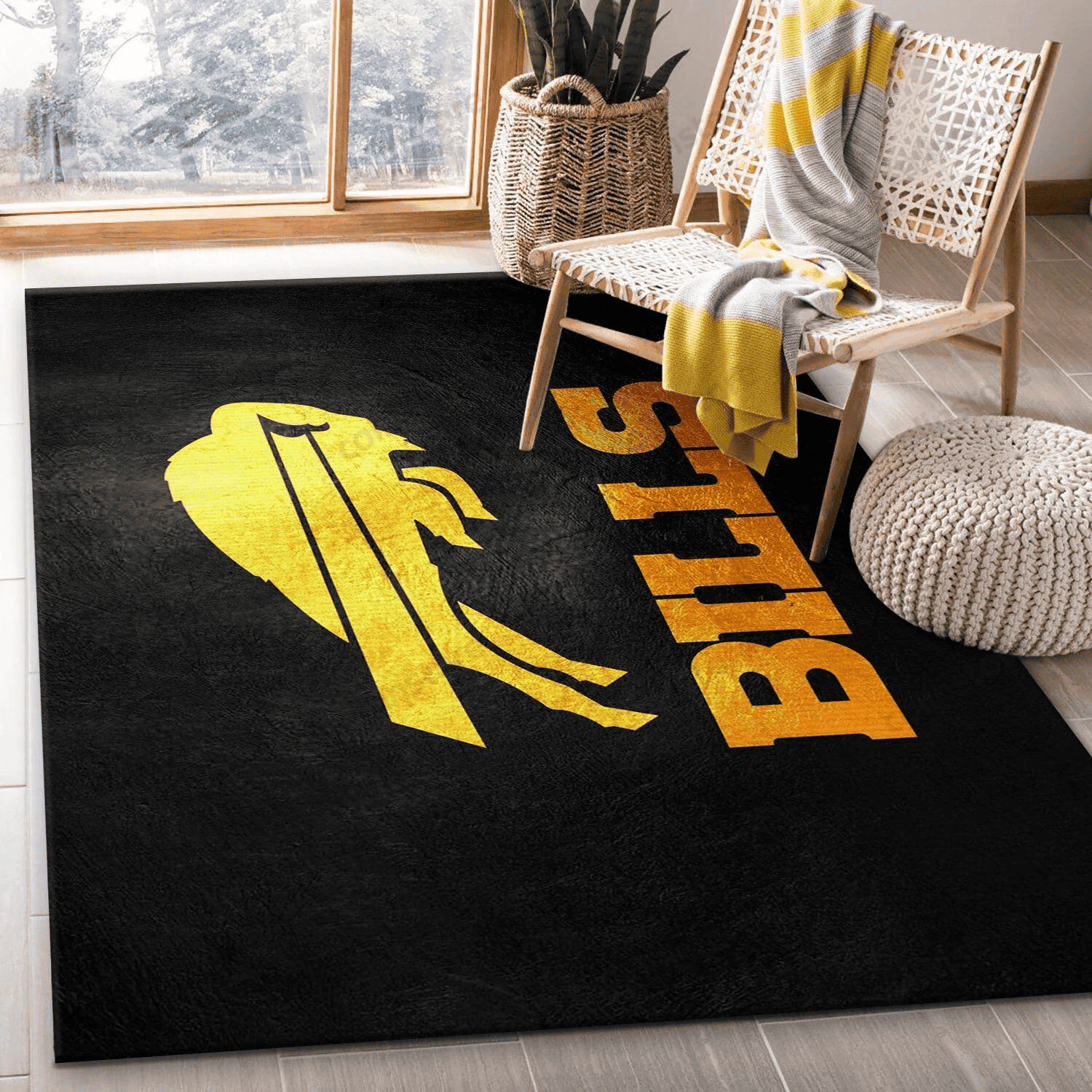 Buffalo Bills Rectangle Area Rug – Full Print Carpet For Living Room & Bedroom Home Decor
