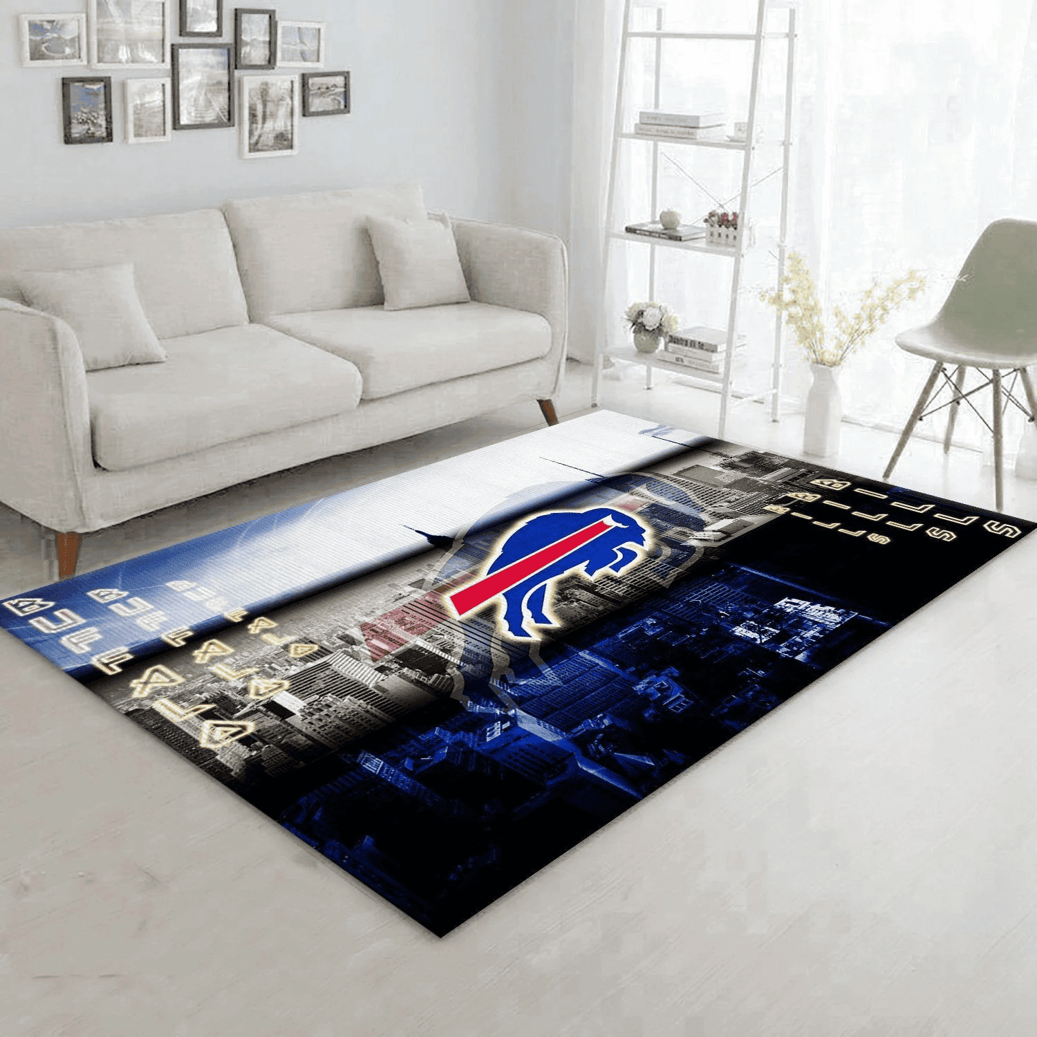 Buffalo Bills Rectangle Area Rug – Full Print Carpet For Living Room & Bedroom Home Decor