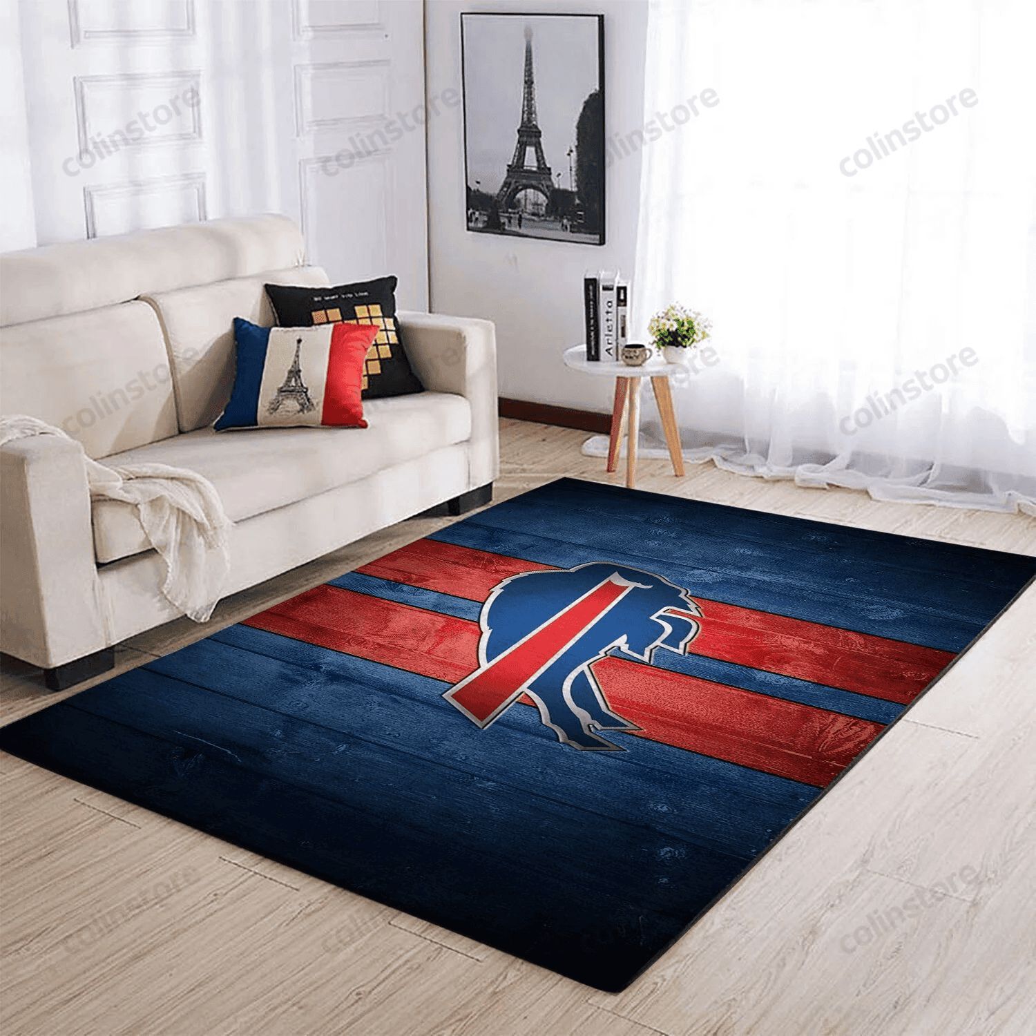 Buffalo Bills Rectangle Area Rug – Full Print Carpet For Living Room & Bedroom Home Decor