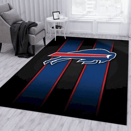 Buffalo Bills Rug Bedroom Rug Floor Decor Living Room 3D Rectangle Area Rug – Full Print Carpet For Living Room & Bedroom Home Decor