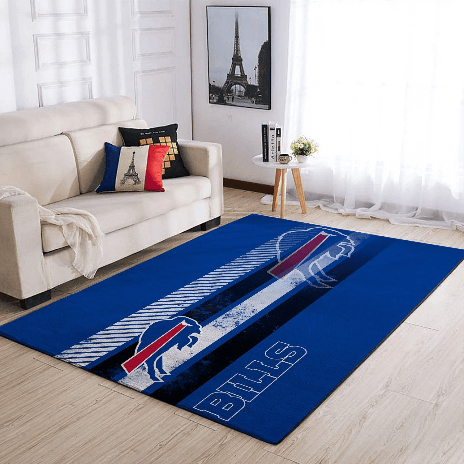 Buffalo Bills Team Logo Nice Gift Rectangle Area Rug – Full Print Carpet For Living Room & Bedroom Home Decor