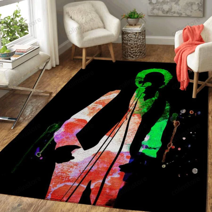 Buffalo Bills Team Logo Skull Flower 3D Rectangle Area Rug – Full Print Carpet For Living Room & Bedroom Home Decor