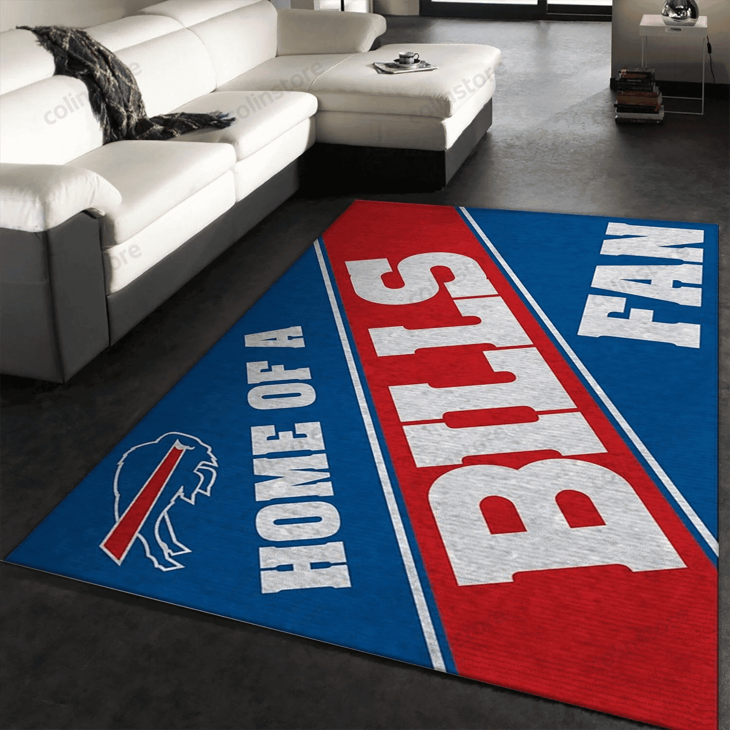 Buffalo Bills Team Rug Rectangle Area Rug – Full Print Carpet For Living Room & Bedroom Home Decor