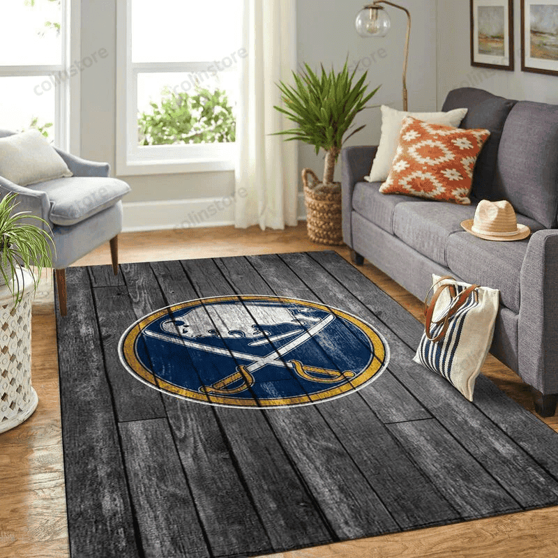 Buffalo Sabres 3 3D Rectangle Area Rug – Full Print Carpet For Living Room & Bedroom Home Decor