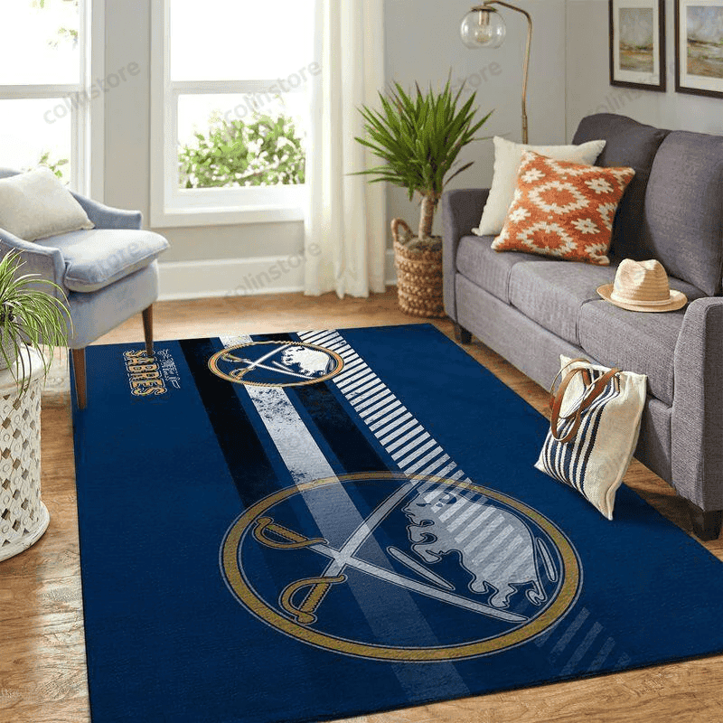 Buffalo Sabres 3D Rectangle Area Rug – Full Print Carpet For Living Room & Bedroom Home Decor