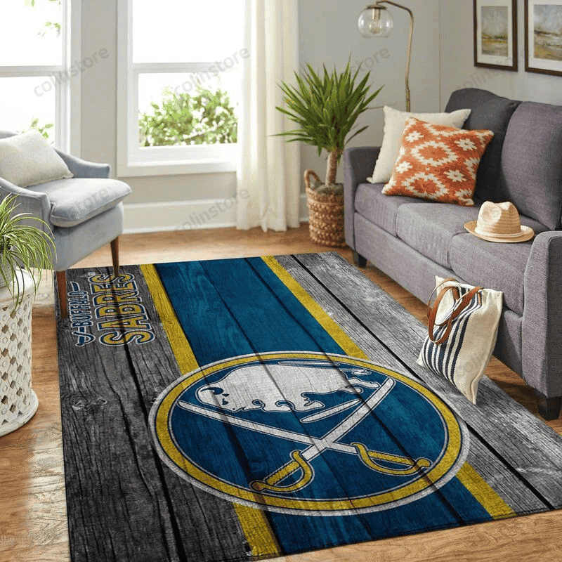 Buffalo Sabres 6 3D Rectangle Area Rug – Full Print Carpet For Living Room & Bedroom Home Decor