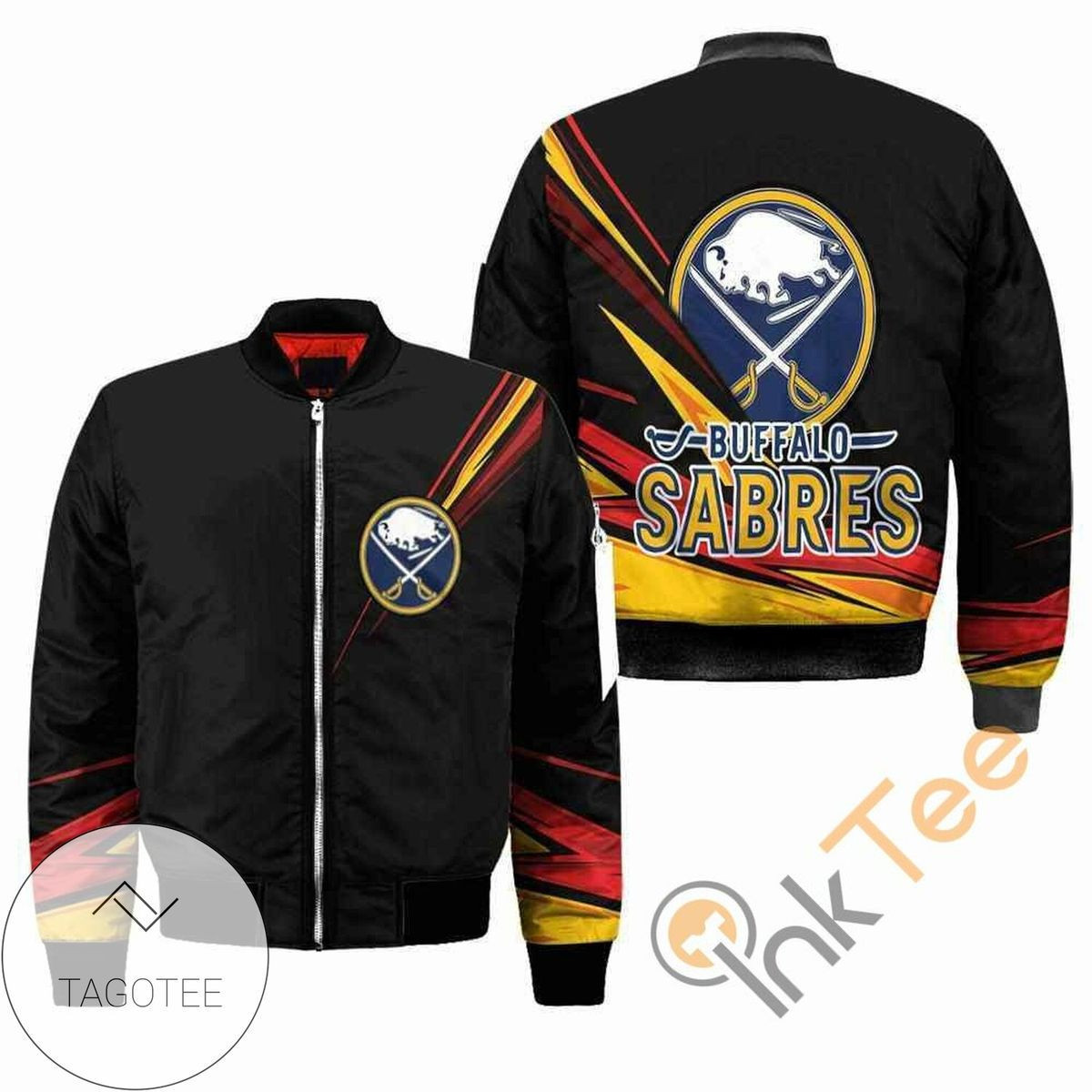 Buffalo Sabres Black Bomber Jacket | NHL Team Jacket for Men & Women | Hockey Fan Gift