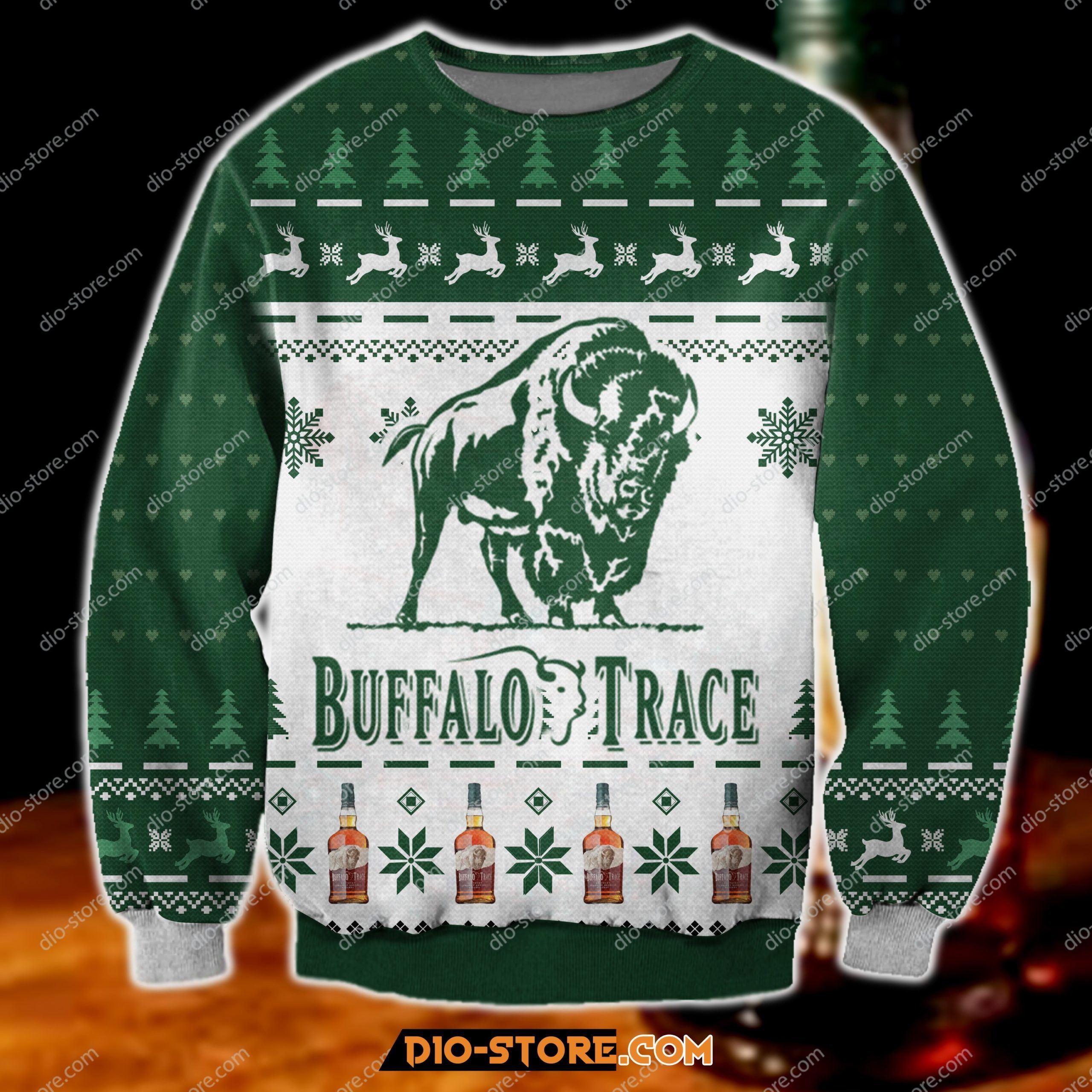 Buffalo Trace Knitting Pattern 3D Print Ugly Sweater