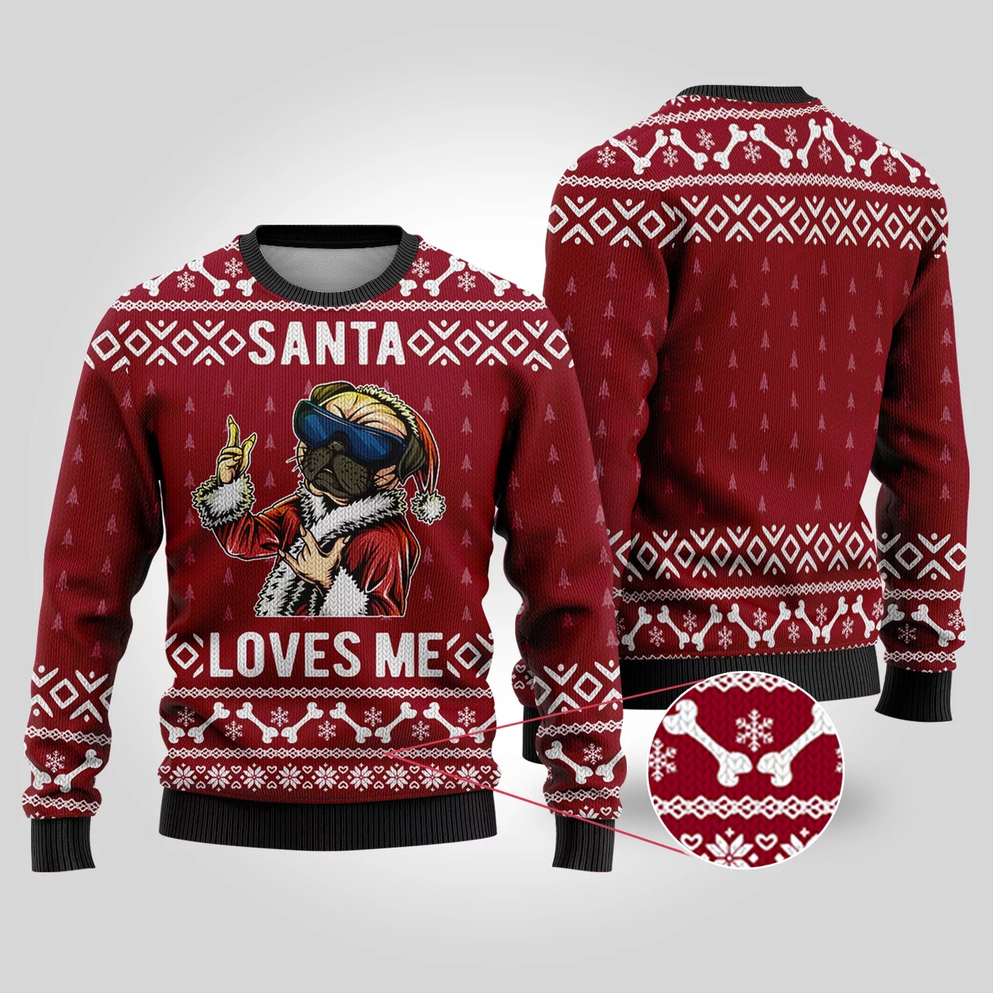 Bulldog Ugly Christmas Sweater