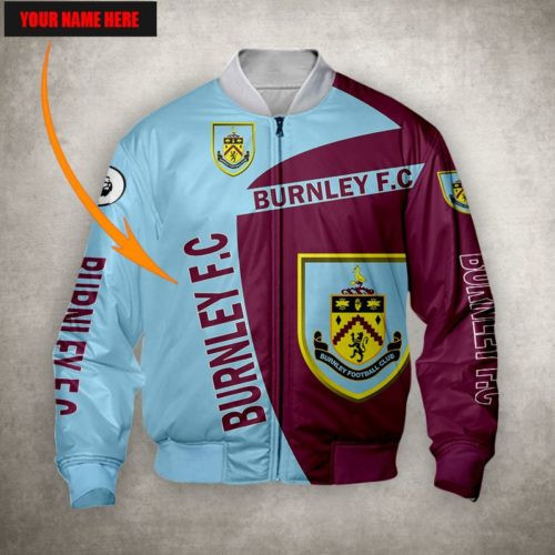 Burnley FC Personalized Bomber Jacket | Streetwear Jacket for Men & Women | Fan Gift