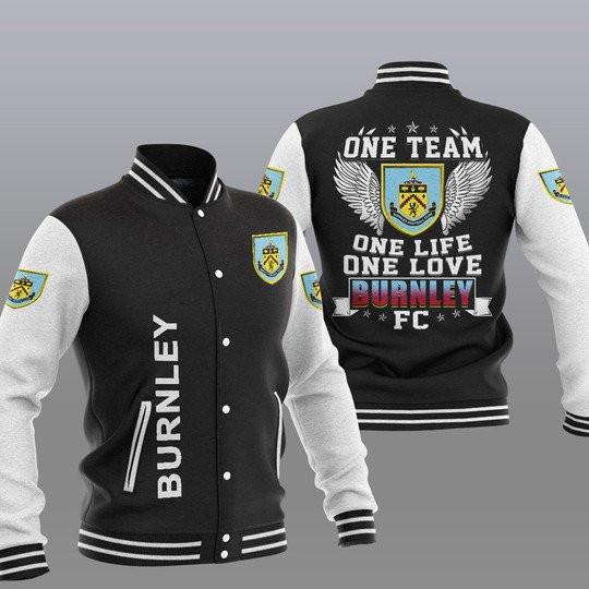 Burnley One Team Varsity Baseball Jacket for Men & Women | Soccer Team Fan Gift