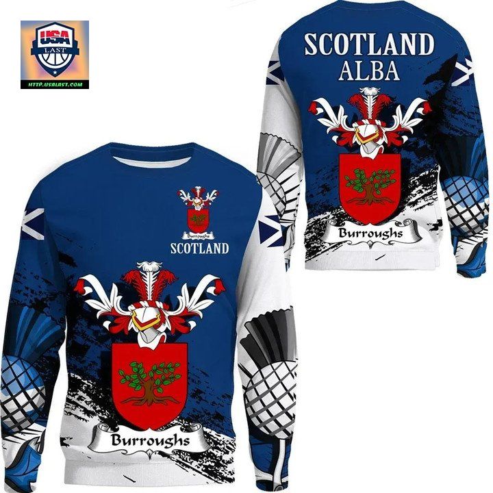 Burroughs Scottish Family Crest Scotland Special Sweater 