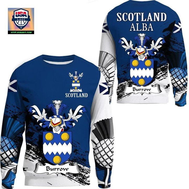 Burrow Scottish Family Crest Scotland Special Sweater 
