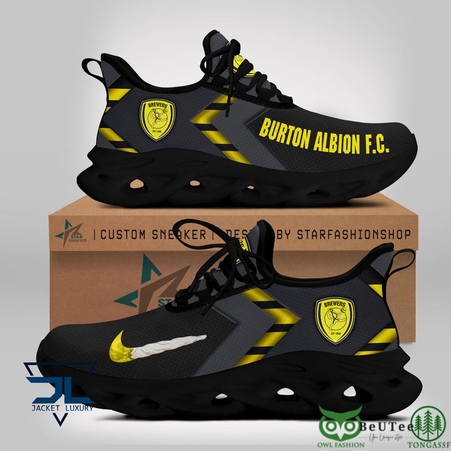Burton Albion F.C Max Soul Shoes Sneakers for Men And Women – Soccer Fan Shoes, Team Sneakers