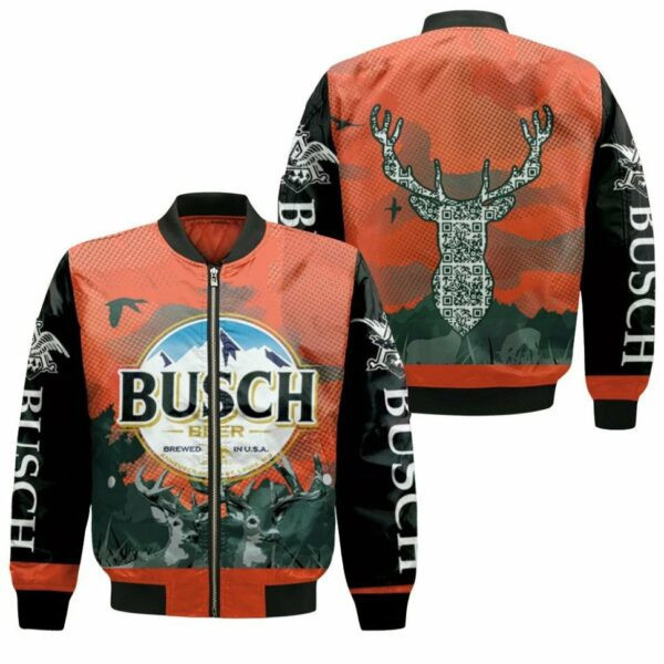 Busch Beer Logo And Deer Head For Fans 3D Jersey Bomber Jacket | Streetwear Jacket for Men & Women | Fan Gift
