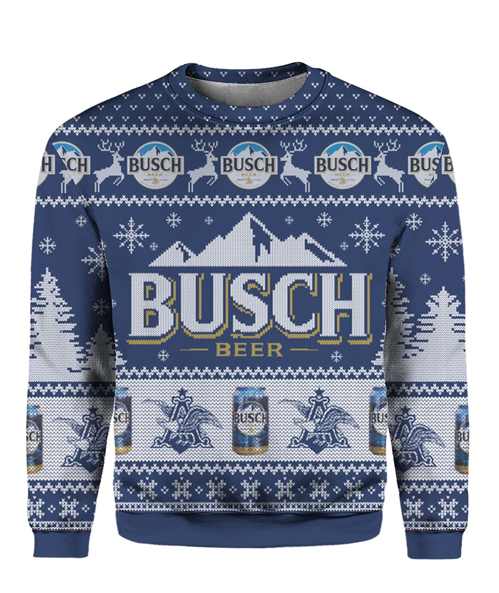 Busch Beer Mountain Ugly Christmas Sweater