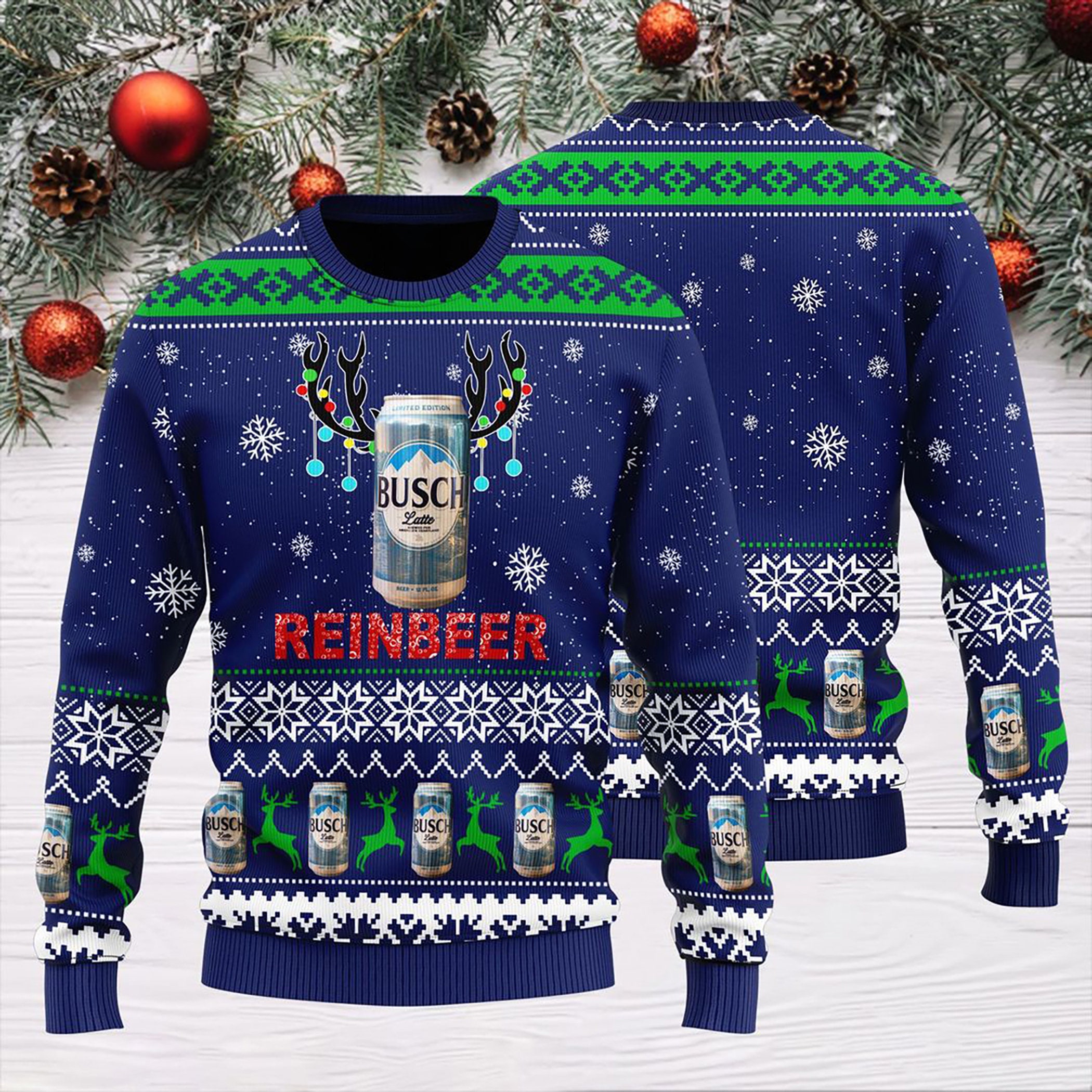 Busch Latte Reinbeer Ugly Christmas Sweater