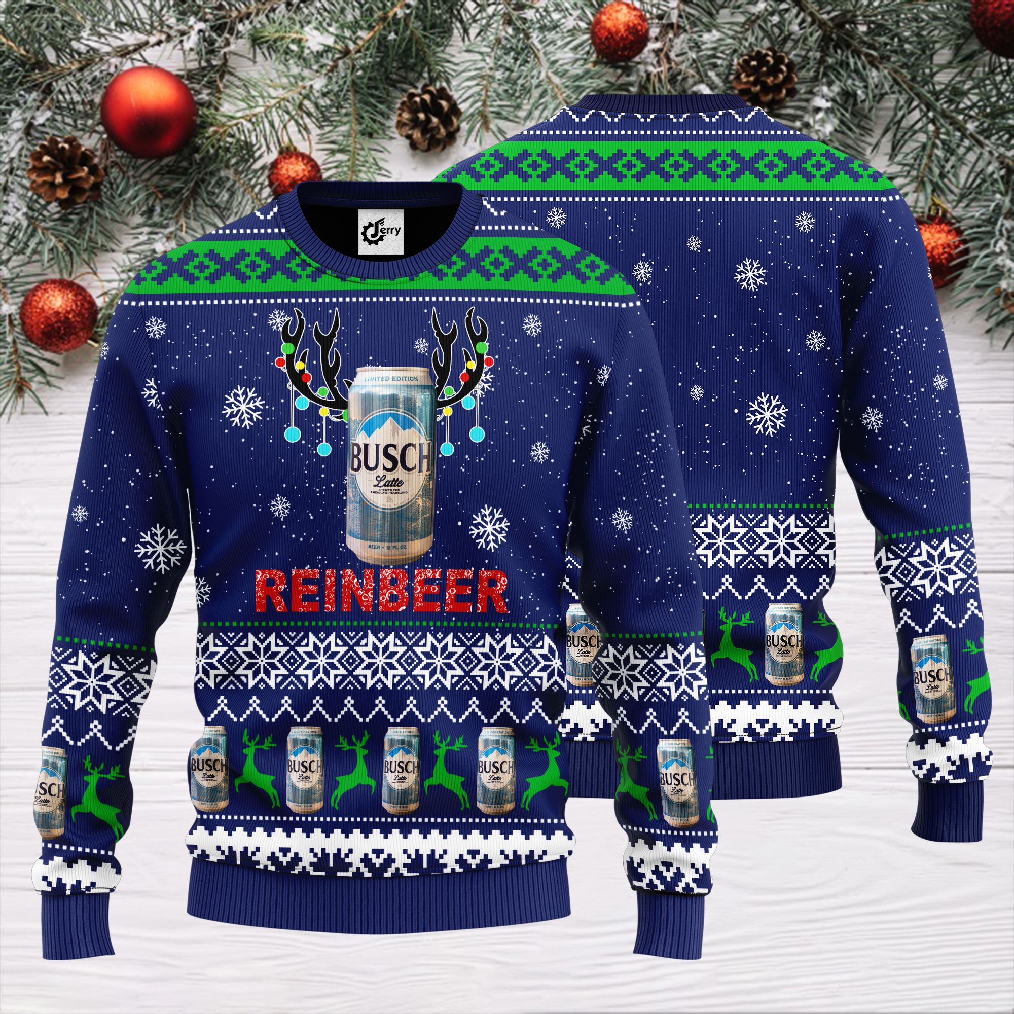 Busch Latte Reinbeer Ugly Christmas Sweater