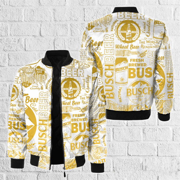 Busch Light Beer 2 Fan Gift, Busch Light Beer Bomber Jacket | Streetwear Jacket for Men & Women | Fan Gift