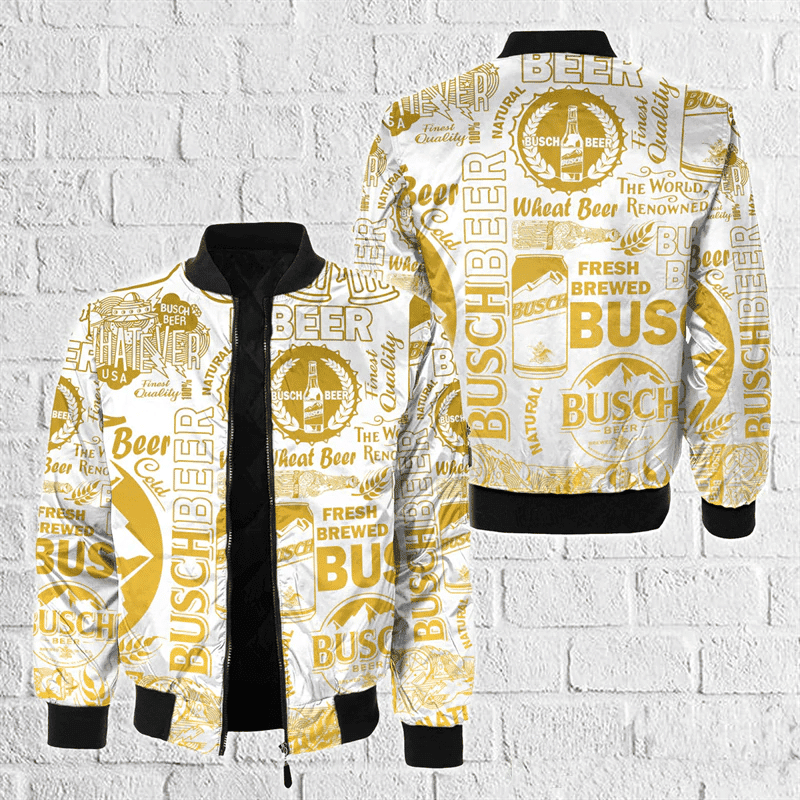Busch Light Beer 2 Fan Gift, Busch Light Beer Bomber Jacket | Streetwear Jacket for Men & Women | Fan Gift
