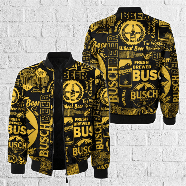 Busch Light Beer 3 Fan Gift, Busch Light Beer Bomber Jacket | Streetwear Jacket for Men & Women | Fan Gift
