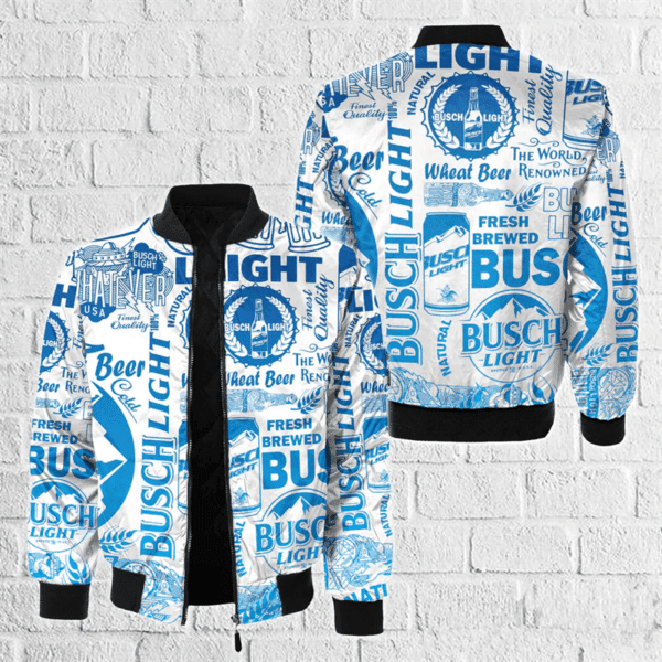 Busch Light Beer 4 Fan Gift, Busch Light Beer Bomber Jacket | Streetwear Jacket for Men & Women | Fan Gift