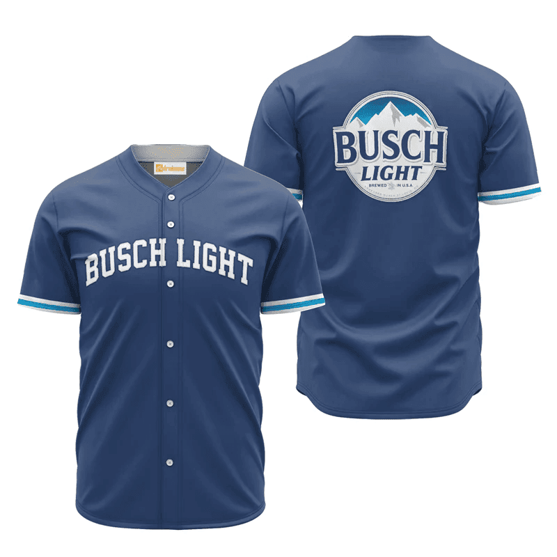 Busch Light Blue Basic Baseball Jersey For Beer Drinker, Busch Light Beer Baseball Jersey For Men Women, Drinker Gift Idea