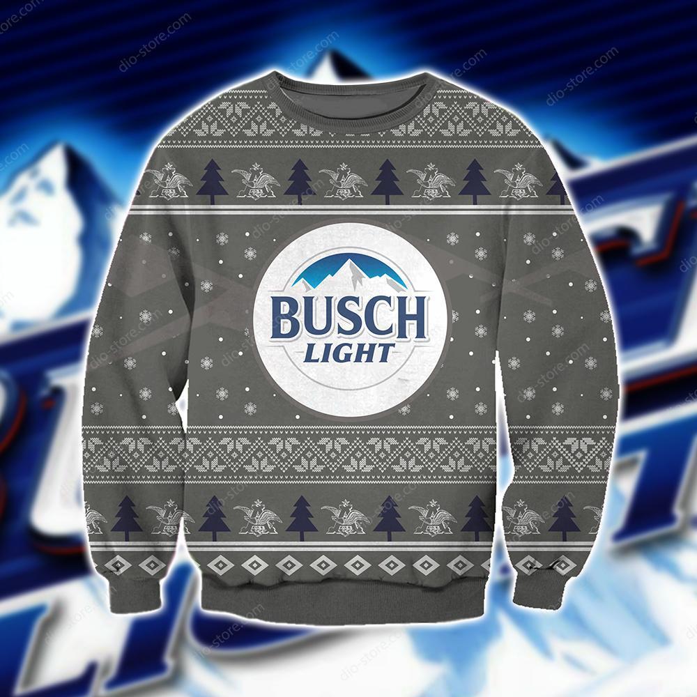 Busch Light Knitting Pattern 3D Print Ugly Christmas Sweater