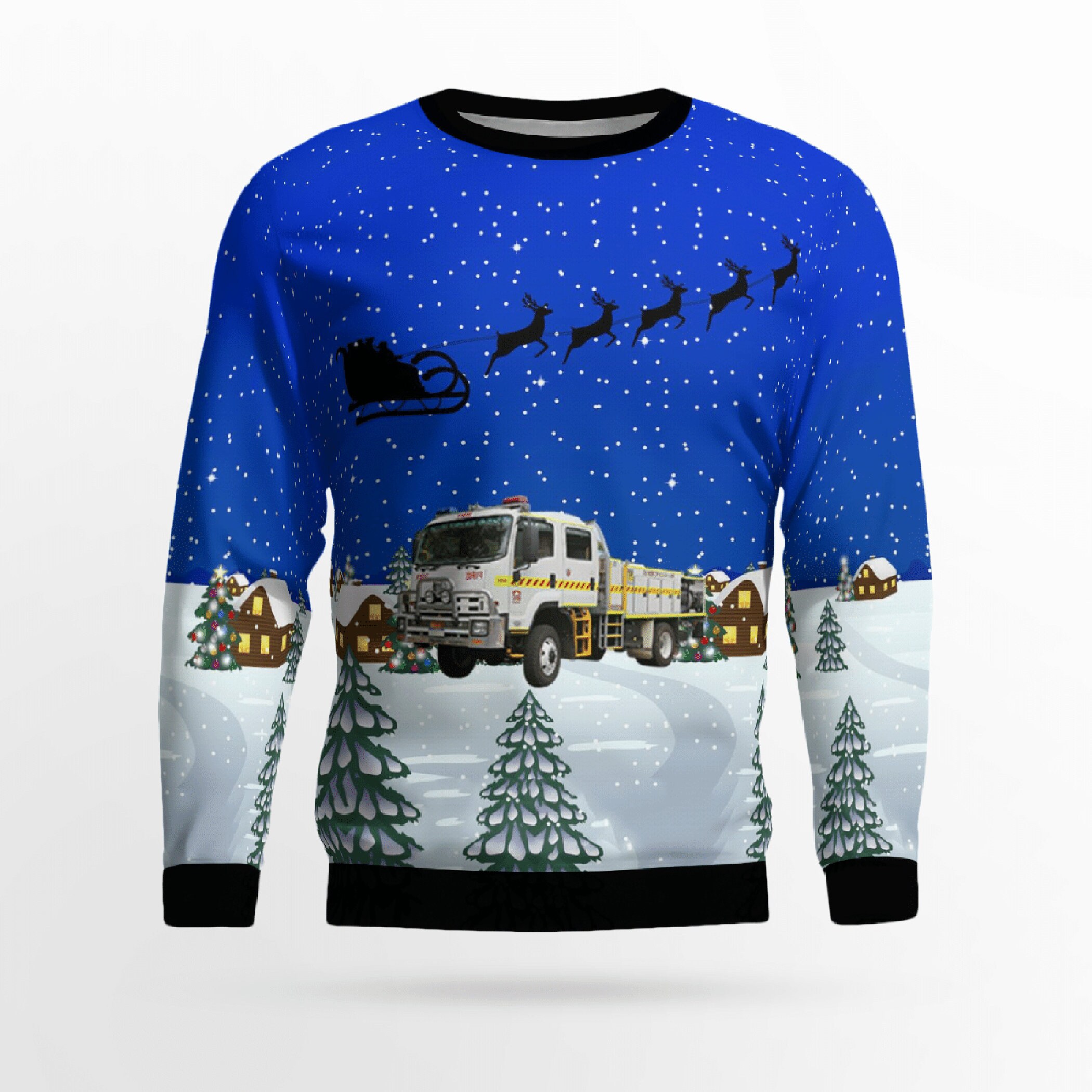 Bush Fire Service Isuzu 4.4 Rural Tanker Ugly Christmas Sweater