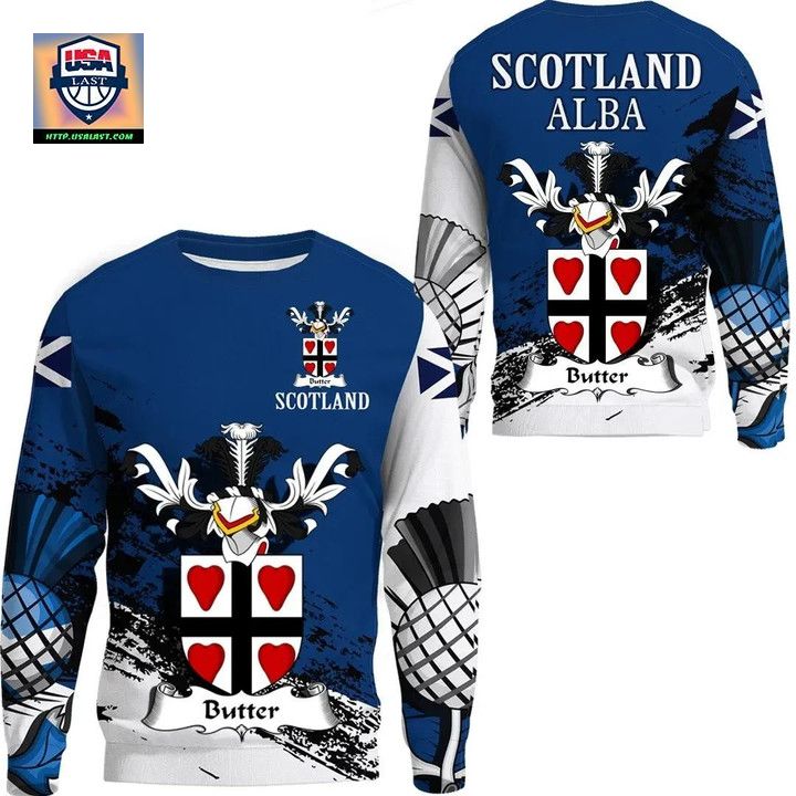Butter Scottish Family Crest Scotland Special Sweater 