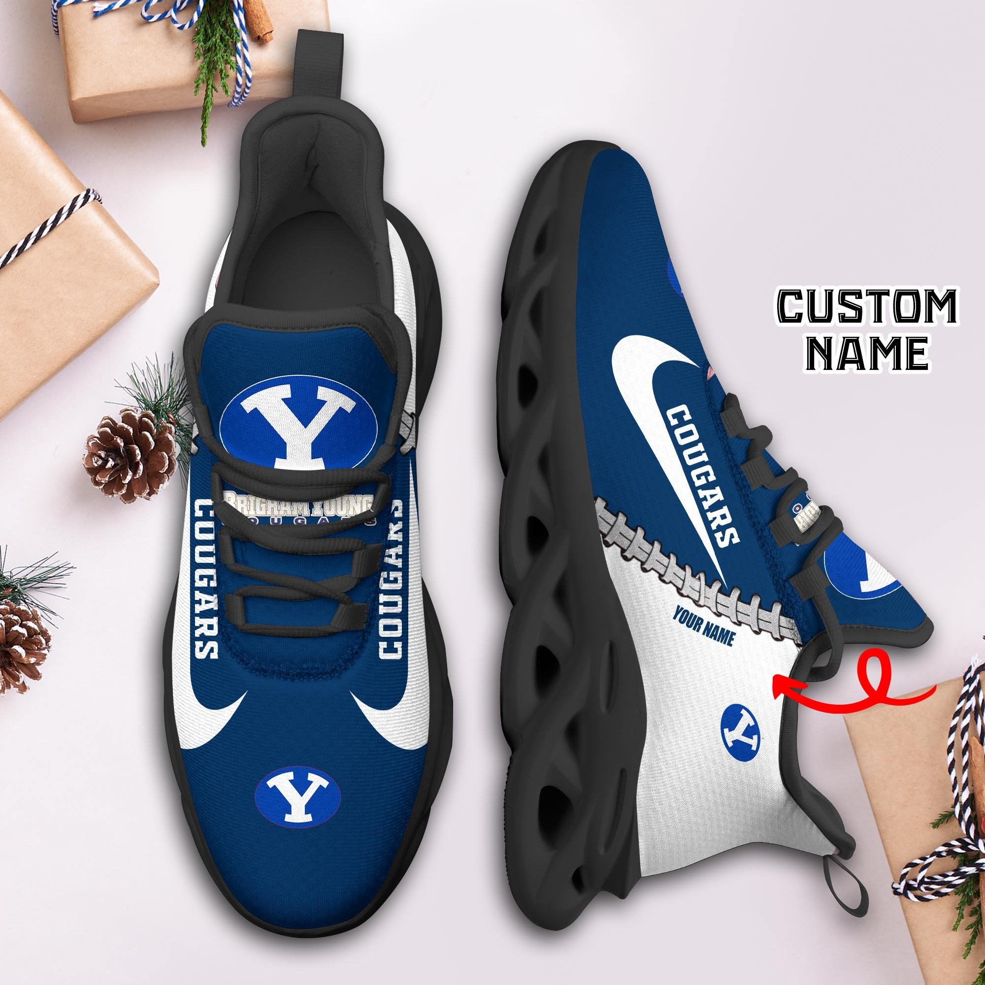 BYU Cougars Max Soul Shoes Sneakers for Men And Women – NCAA Fan Shoes, Team Sneakers - Image 3