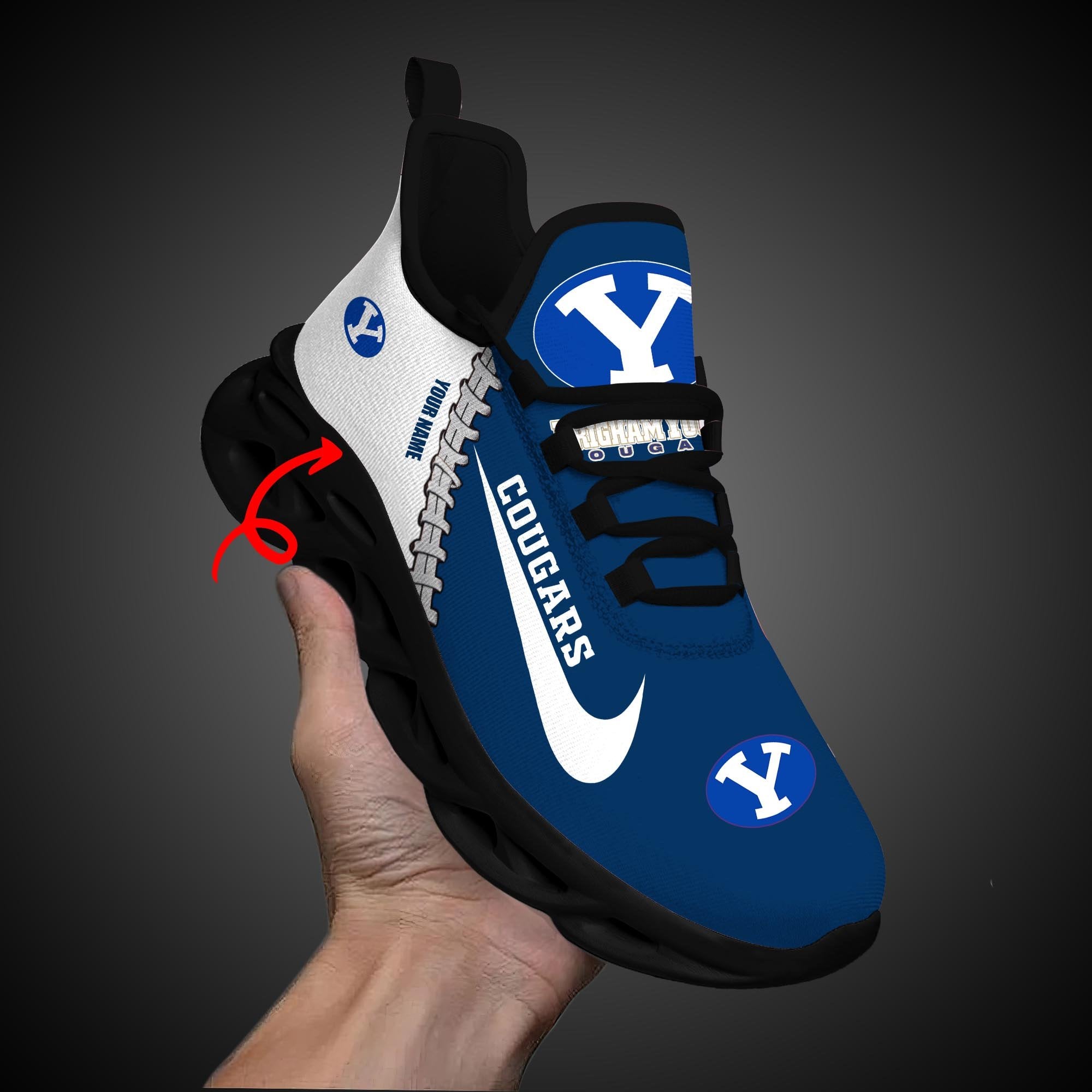 BYU Cougars Max Soul Shoes Sneakers for Men And Women – NCAA Fan Shoes, Team Sneakers - Image 7