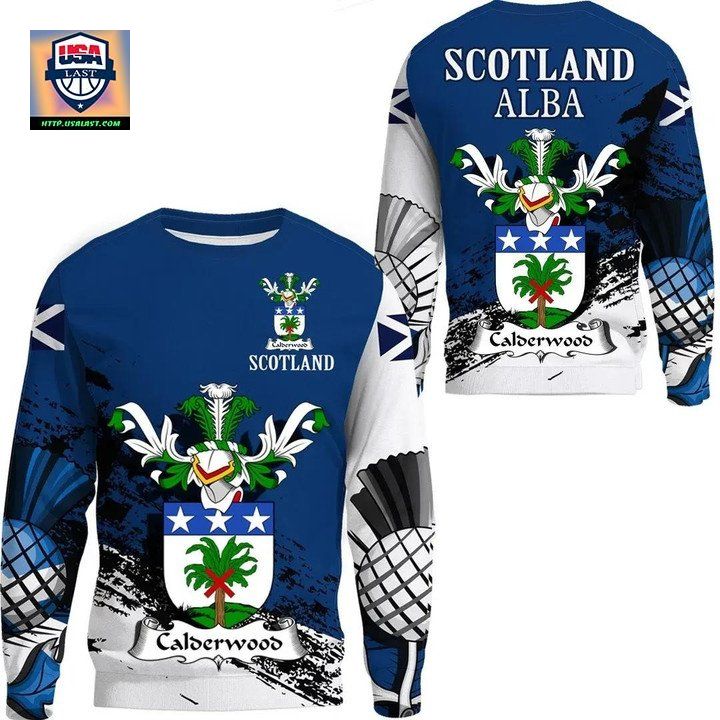 Calderwood Scottish Family Crest Scotland Special Sweater 
