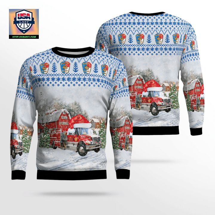 Caldwell County North Carolina Caldwell Fire Department Christmas Sweater 3D Y311