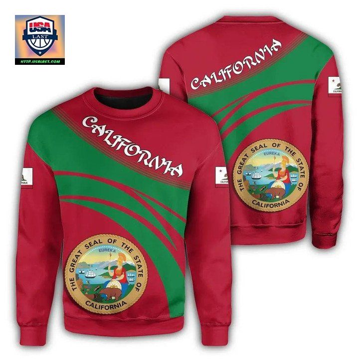 California Coat Of Arms Sweater Cricket Style J5W