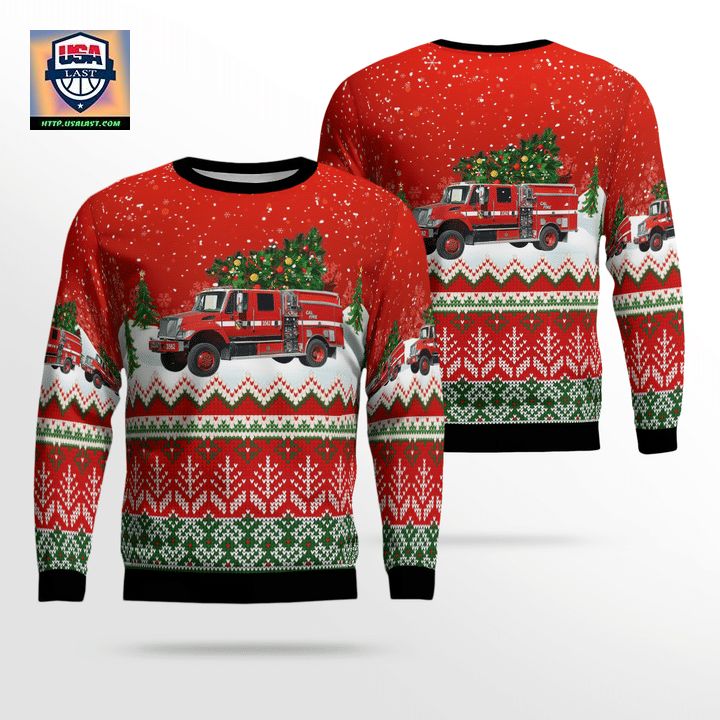 California Department of Forestry and Fire Protection Type 3 Wildland Contract Christmas Sweater 3D