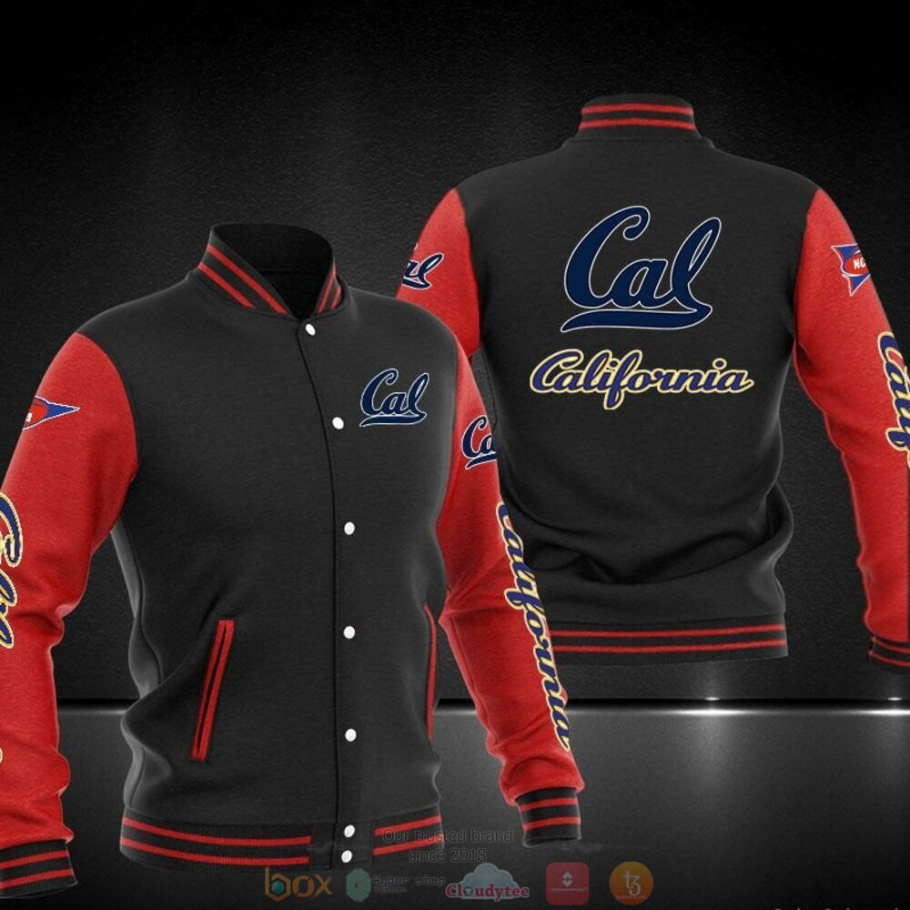 California Golden Bears Black Red Varsity Baseball Jacket for Men & Women | NCAA Team Fan Gift