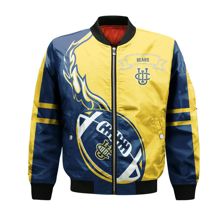 California Golden Bears Blue Ball Bomber Jacket | NCAA College Team Jacket for Men & Women | Sports Fan Gift