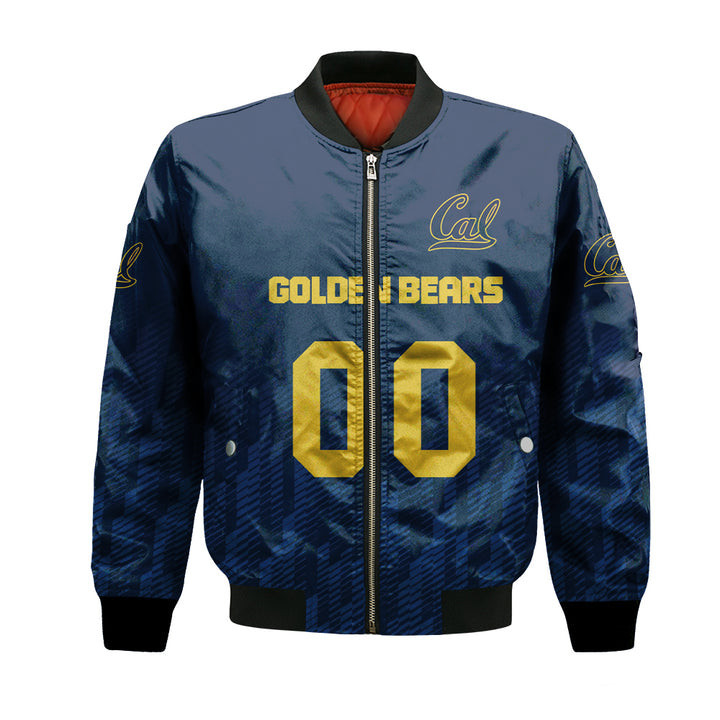 California Golden Bears Personalized Text Number Blue Bomber Jacket | NCAA College Team Jacket for Men & Women | Sports Fan Gift