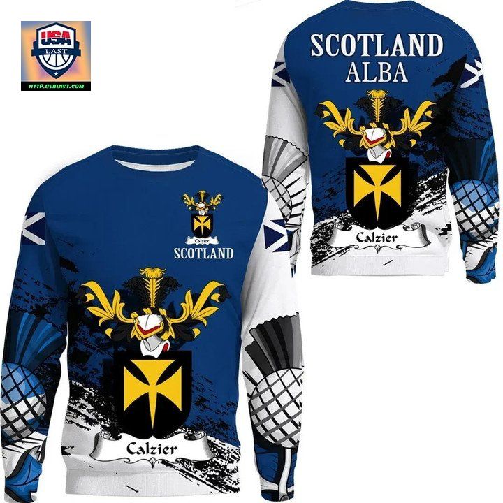 Calzier Scottish Family Crest Scotland Special Sweater 