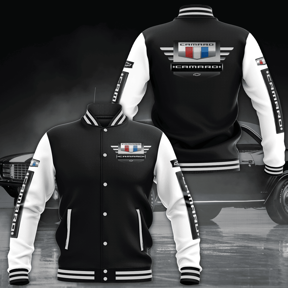 Camaro Fashion Baseball Jacket for Men & Women | Vehicle Brand Fan Gift