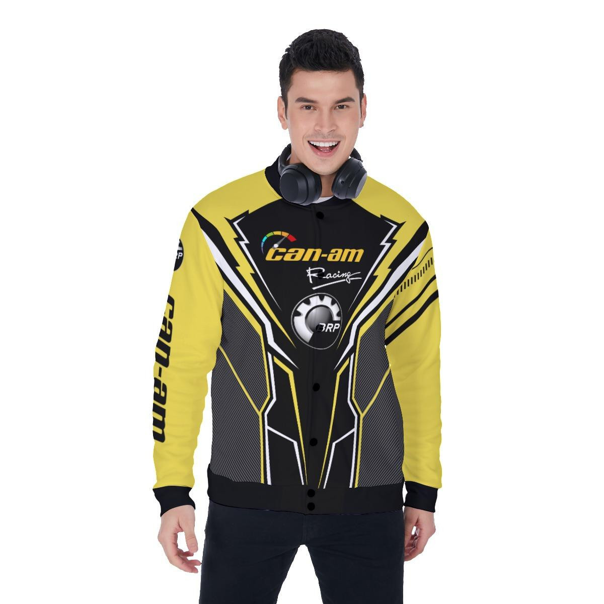Can-Am Maverick X3 Personalized Name Baseball Jacket for Men & Women | Vehicle Brand Fan Gift