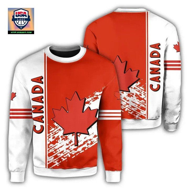 Canada Coat Of Arms Sweater Quarter Style J7