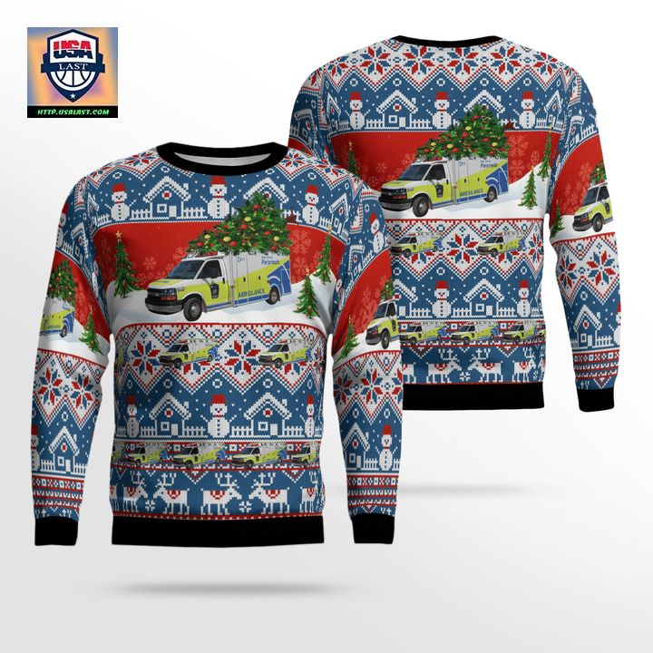 Canada Grey County Paramedics Christmas AOP Sweater