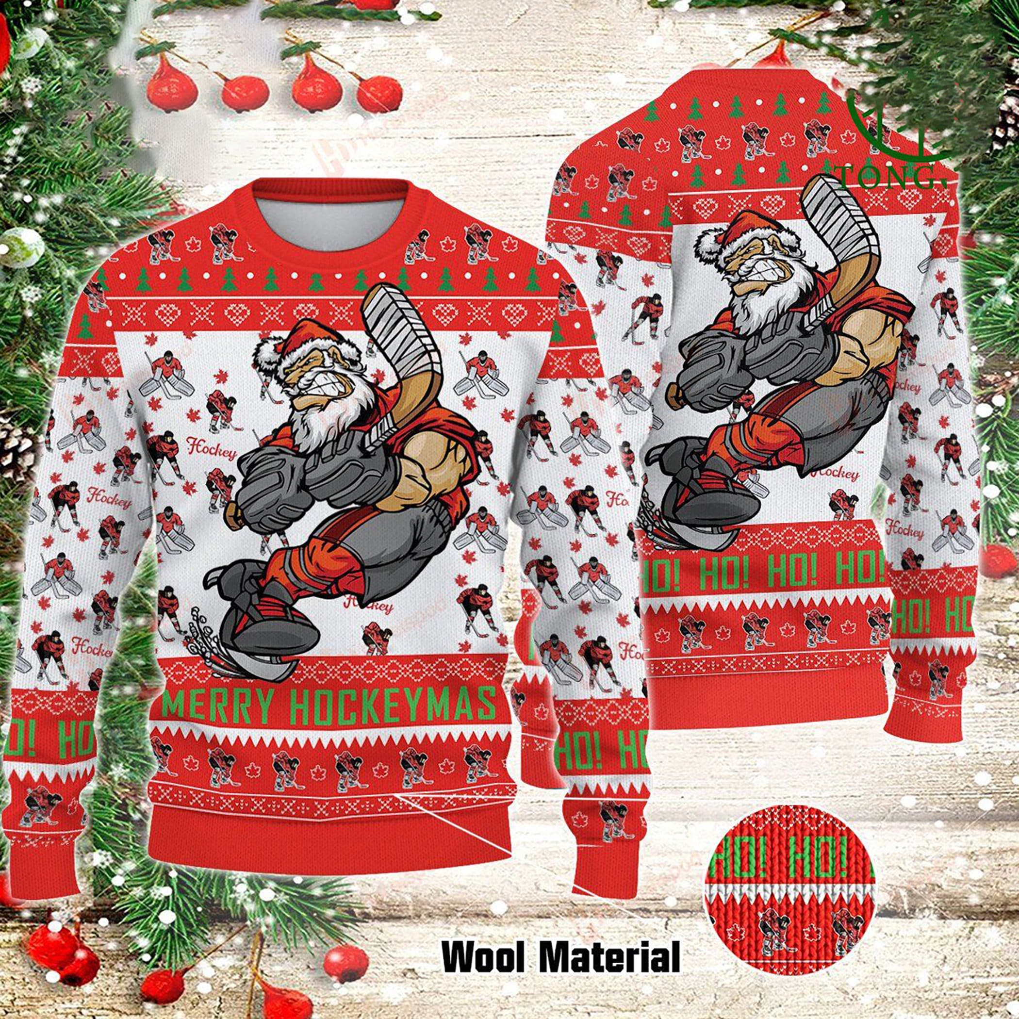 Canada Merry Hockeymas Ugly Christmas Sweater