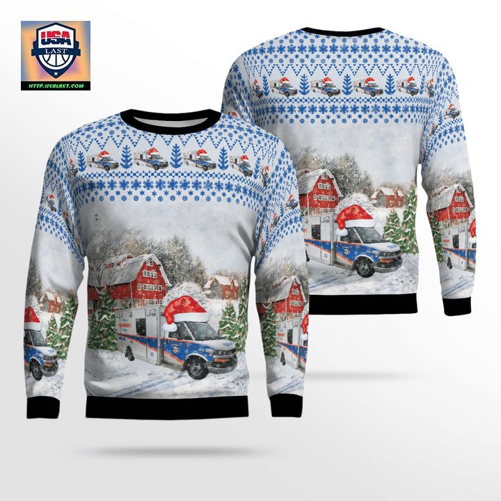 Canada Peel Regional Paramedic Service Christmas Sweater 3D