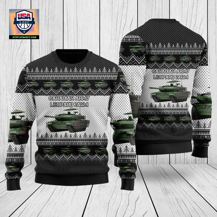 Canadian Army Leopard 2A6M Christmas Sweater 3D