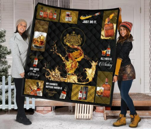 Canadian Club Fleece Blanket Quilt Blanket All I Need Is Whisky