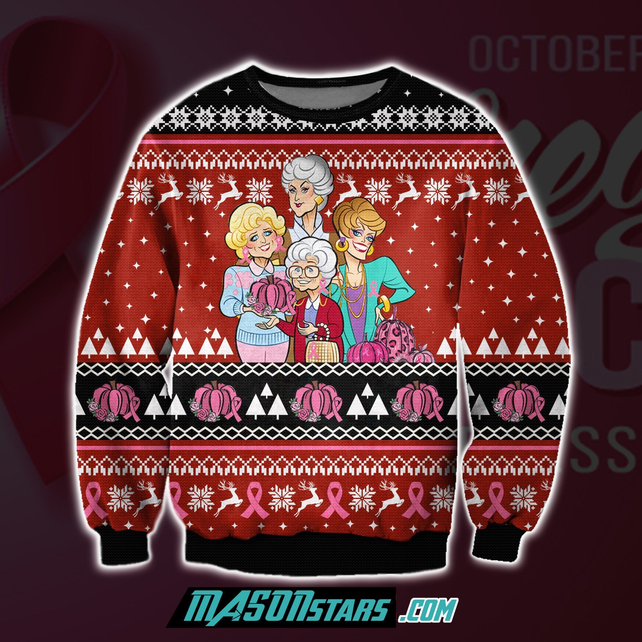 Cancer 3D Print Knitting Pattern Ugly Christmas Sweater